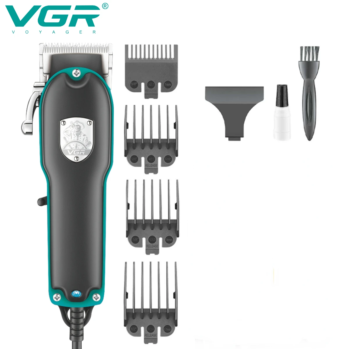 

VGR Hair Cutting Machine Professional Hair Clipper Electric Hair Clipper Wired Haircut Machine Barber Home Trimmer for Men V-123