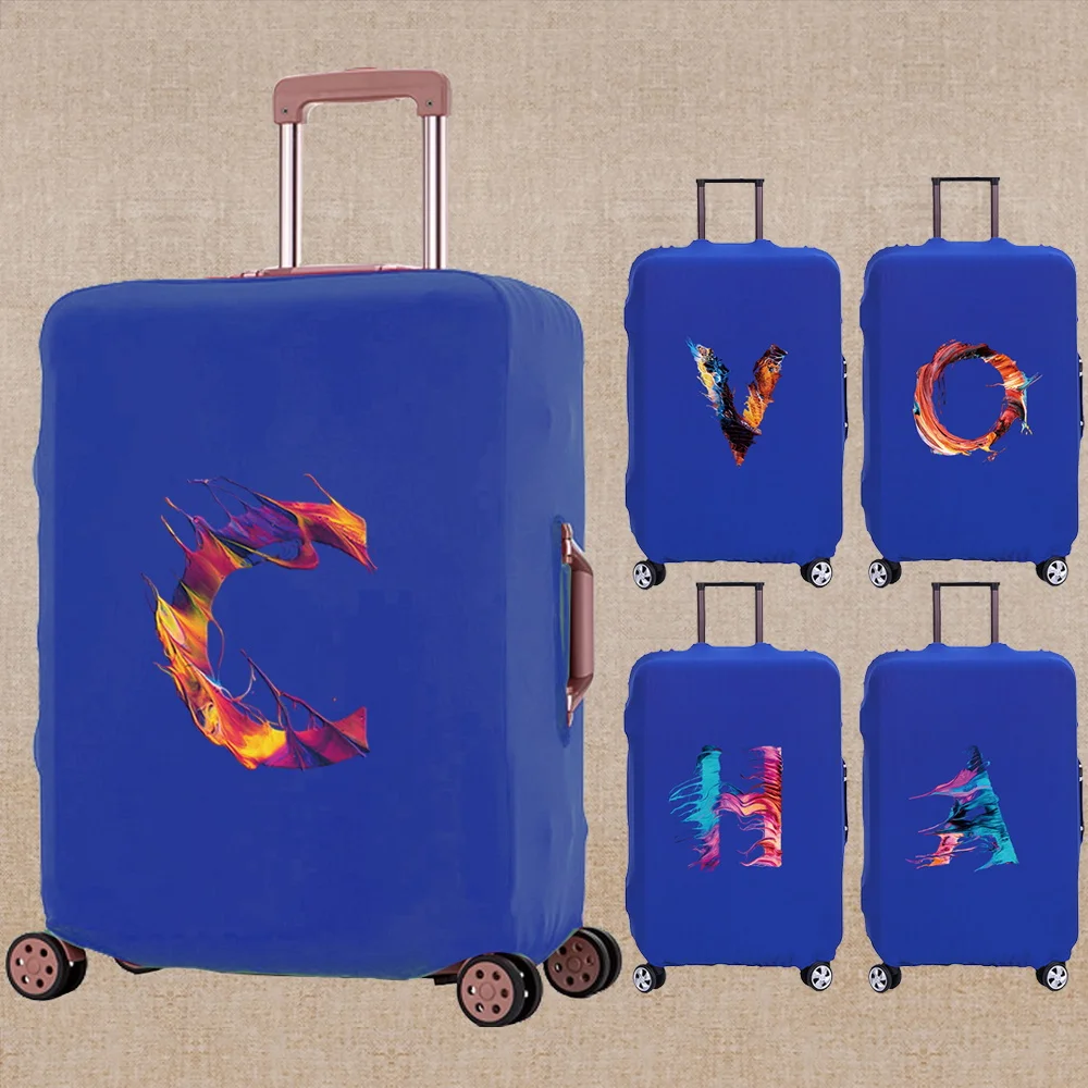 Luggage Cover Elasticity  Dust-proof Suitcase Trolley Protective Case Apply To 18-32 Inch Paint Print Travel Accessory Covers