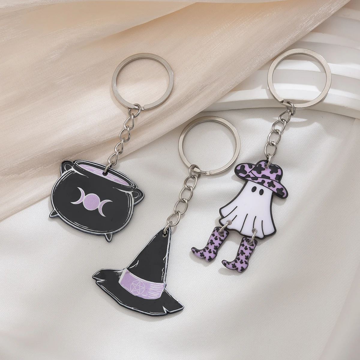3 шт./комплект женский брелок для ключей в виде шляпы ведьмы