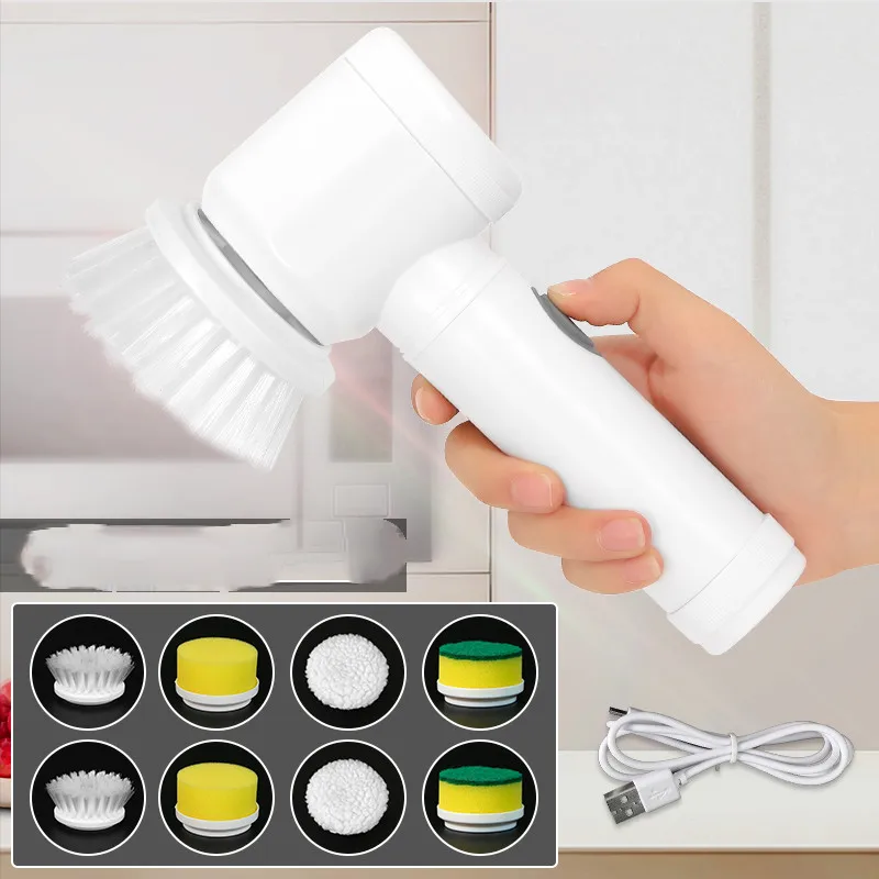 

USB Wireless Electric Cleaning Brush Rechargeable Housework Kitchen Dishwashing Brush Bathtub Tile Professional Cleaning Brush