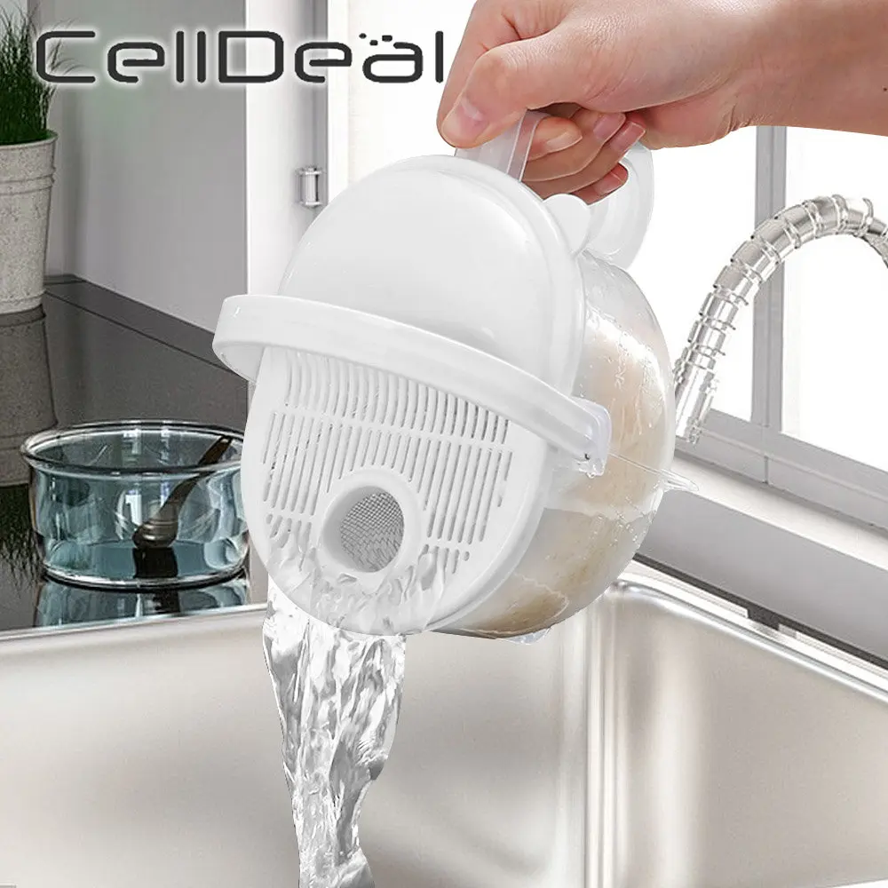 

1Pc Plastic Cleaning Rice Bean Sieve Rice Cleaning Tool Portable Convective Rice Washing Tools Strainer Kitchen Accessories