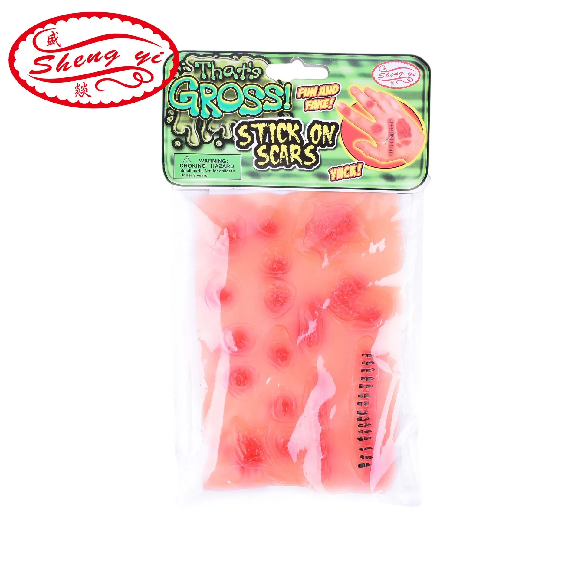 

SHENGYI Scary 3D Halloween Simulation Scars Waterproof Latex Bloody Tattoos Fake Scab Bloody Makeup Wound Scary Injury Sticker