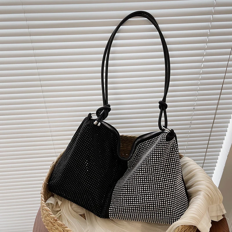 

luxury Rhinestones women shoulder bags handbags fashion shiny large capacity tote messenger bag lady big purses shopper bag