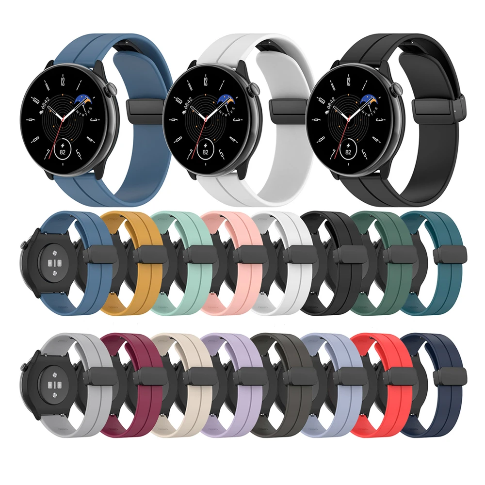 

Folding Magnetic Buckle Universal Watchband for Garmin Forerunner 55 245 255 645 Watch Strap Wristband Fashion Silicone Replace