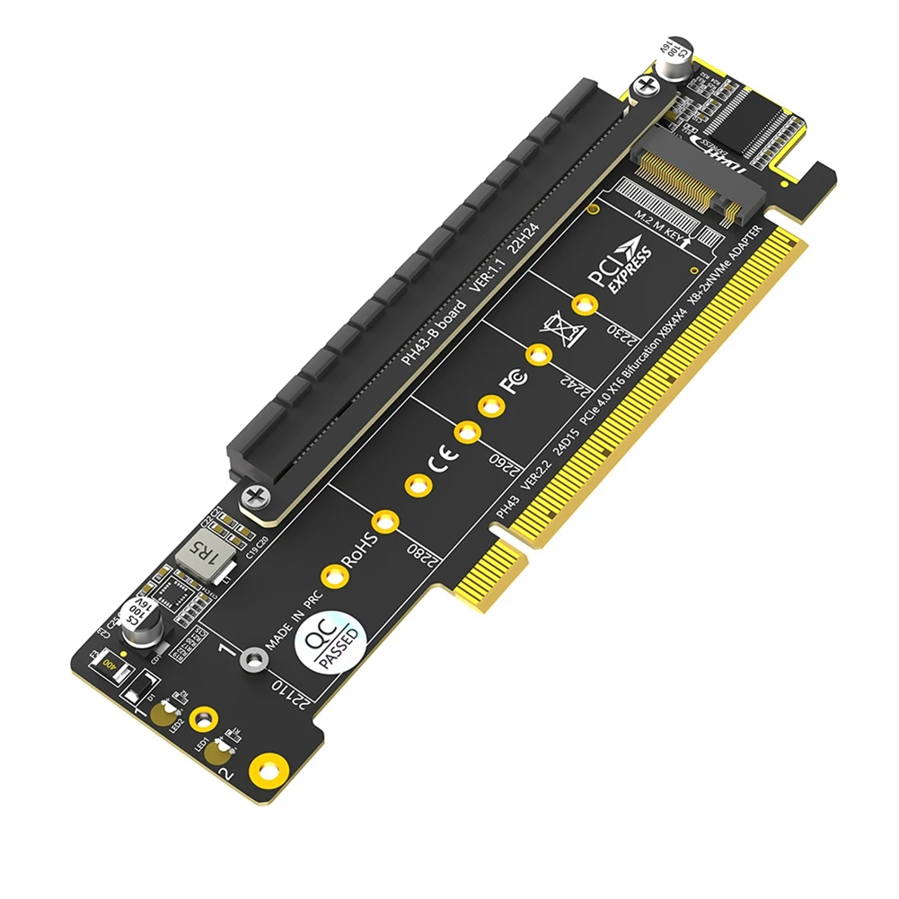 Двойной адаптер NVMe PCIe 4.0 X16 — Dual и 1 (X8 сигнала) для адаптера M.2 SSD