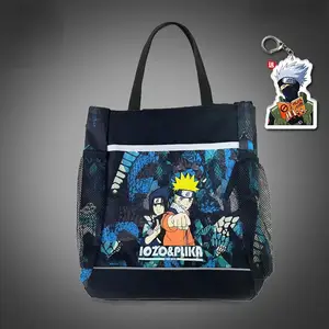 Action Comics Naruto Backpack with Lunch Box - Bundle with 16” Naruto Backpack, Naruto Lunchbox, Stickers, More | Naruto Backpack for Boys