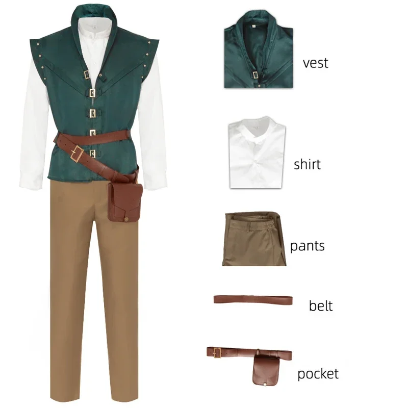 Животное фильм Флинн Райдер косплей для взрослых унисекс форма принца Хэллоуин