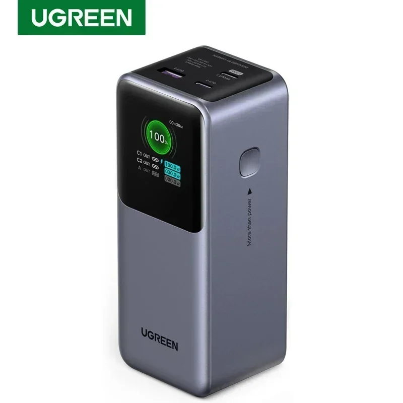 UGREEN Nexode Power Bank 20000 мАч 130 Вт Электростанция для быстрой зарядки Светодиодный