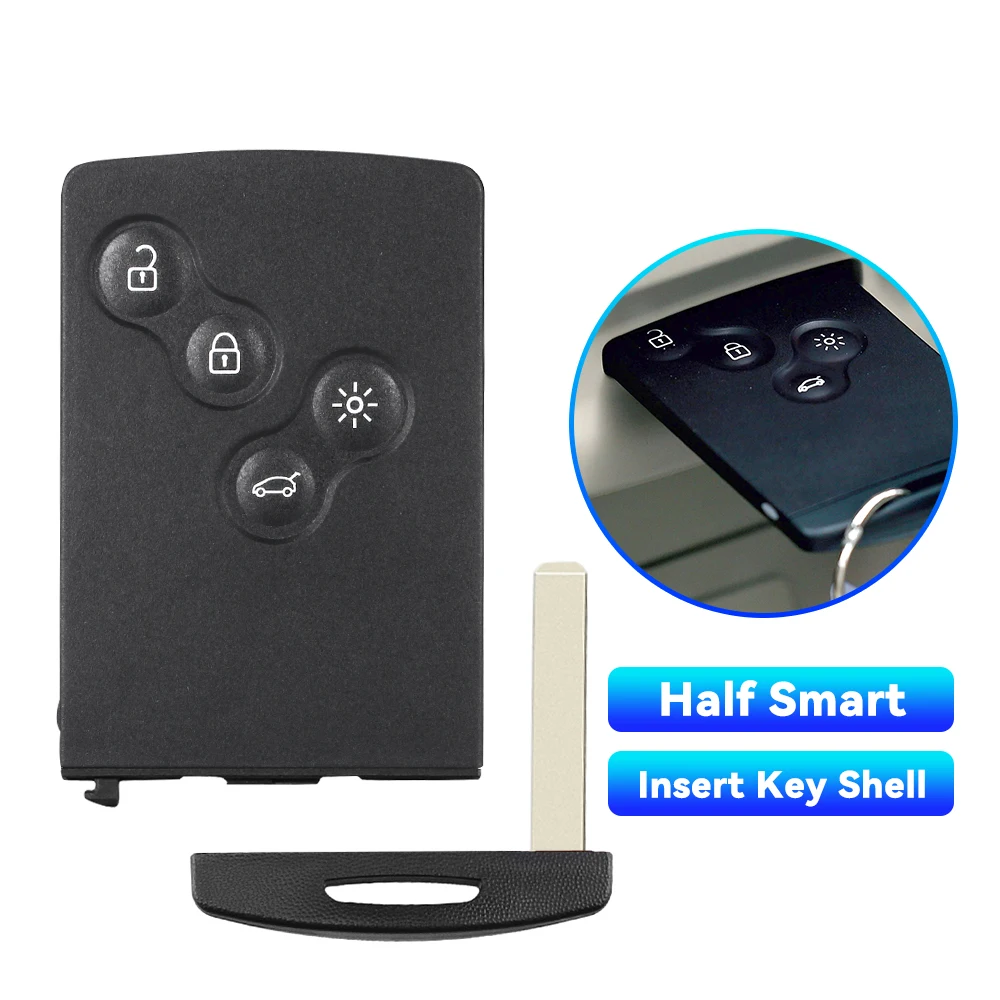 

KEYYOU 2/3/4 кнопки смарт-карты с дистанционным управлением для Renault Clio Logan Megane 2 3 Scenic Laguna Espace Fluence