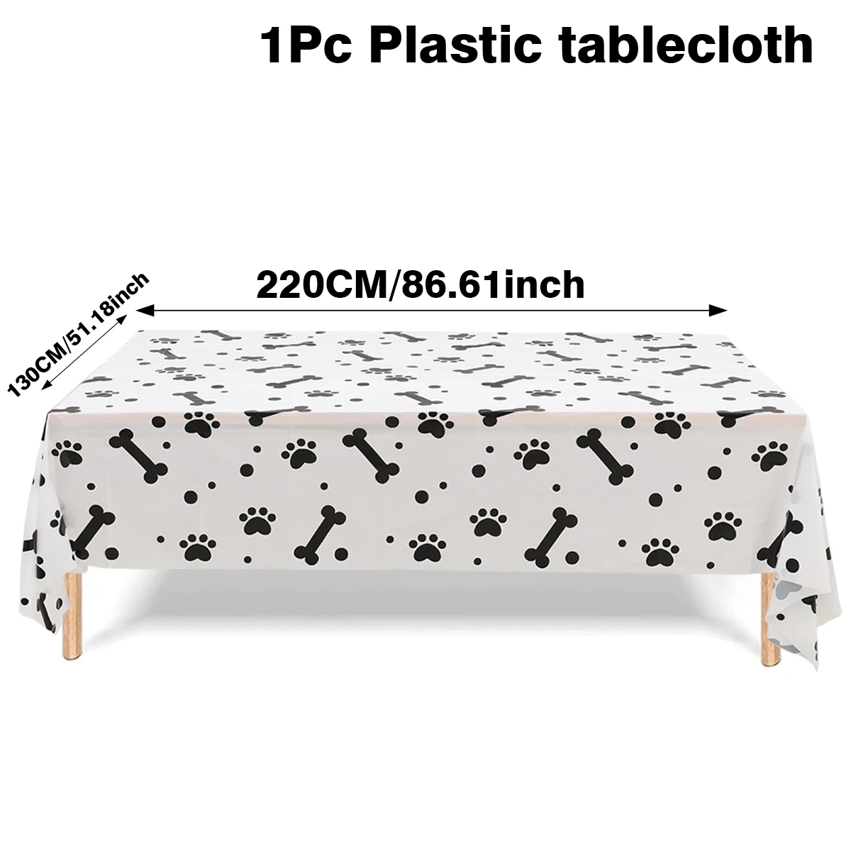 

Пластиковая скатерть с собакой для дня рождения