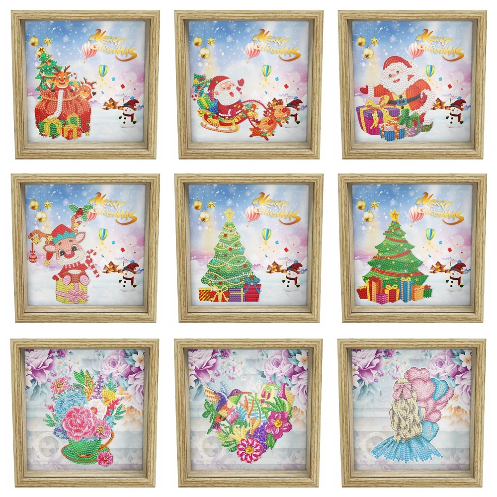 

New DIY Diamond Painting Christmas Piggy Bank Mosaic Diamond Embroidery Money Box Santa Gift Desktop Decoration