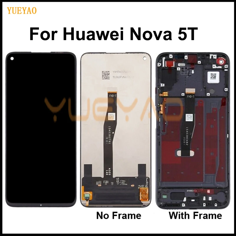Для Huawei Nova 5T ЖК-дисплей сенсорный экран дигитайзер для YAL-L21 YAL-L61A YAL-L71A LCD с рамкой