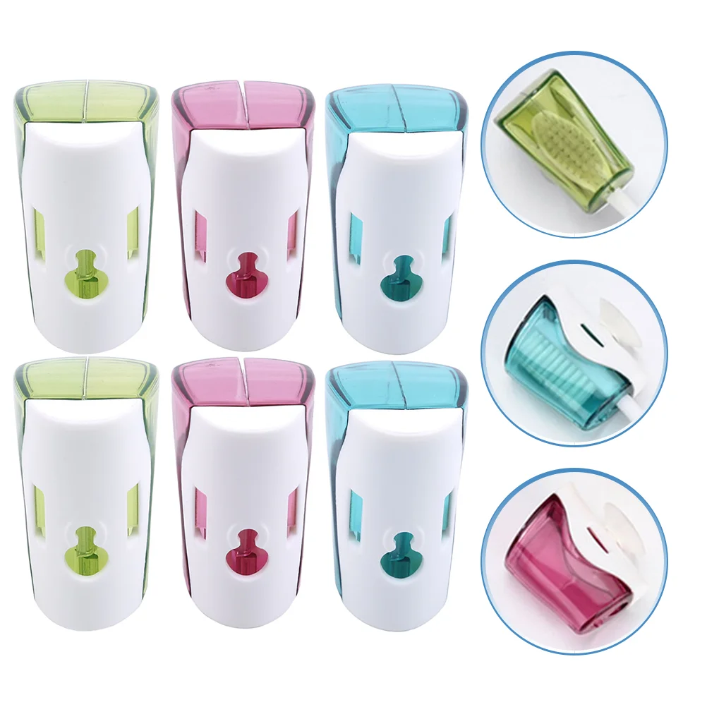 

6Pcs Convenient Organizer Household Bathroom Holder With Cover for Wall Bathroom