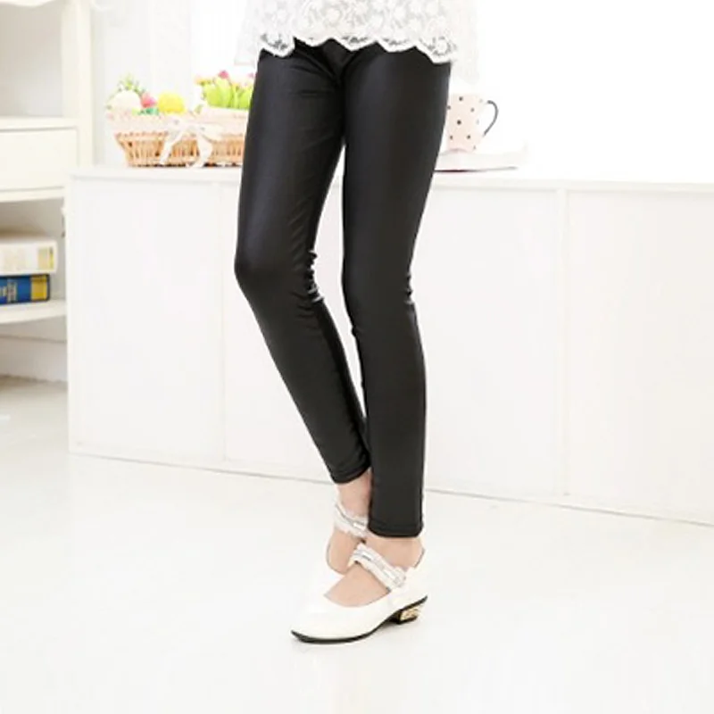 

Grils Leggings Faux Leather High Quality Slim Children Leggings Baby Kids High Elasticity Skinny Pants Leggings
