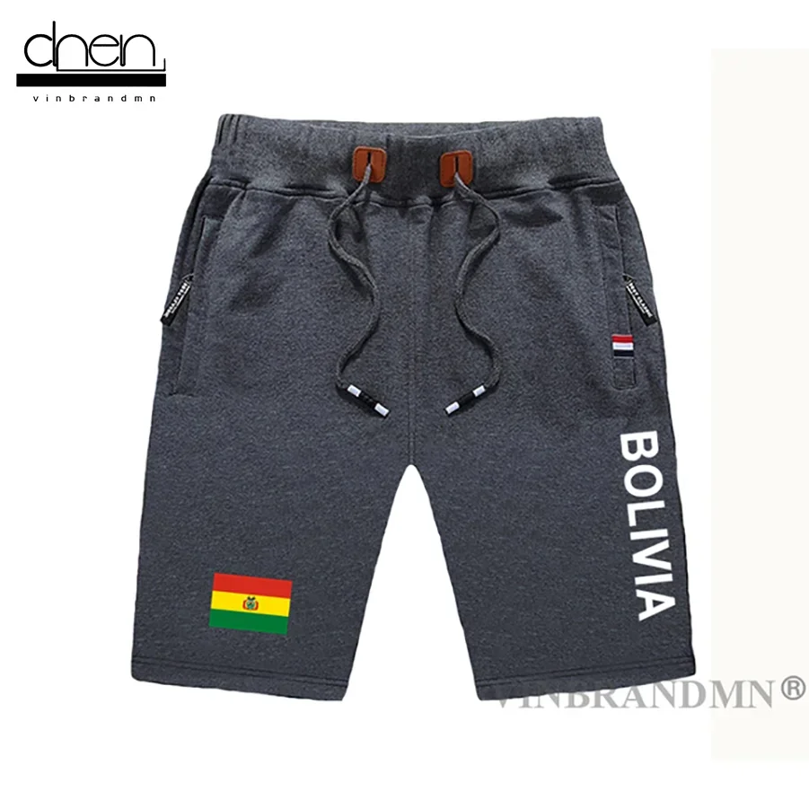 Bolivia Bolivian мужские шорты пляжные для тренировок с флагом и карманом на молнии