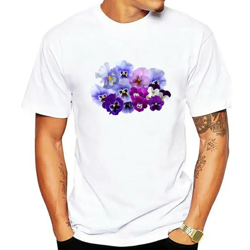

Womens Pretty Flower Print Ladies Floral Graphic Tee Spring Summer Flowers Design Botanical Unisex T Shirt