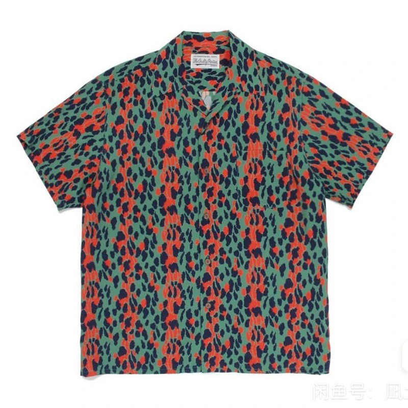 WACKO MARIA Hawaiian Shirt Hip Hop Leopard Men Women 1:1 Wacko Maria Oversize Shirt