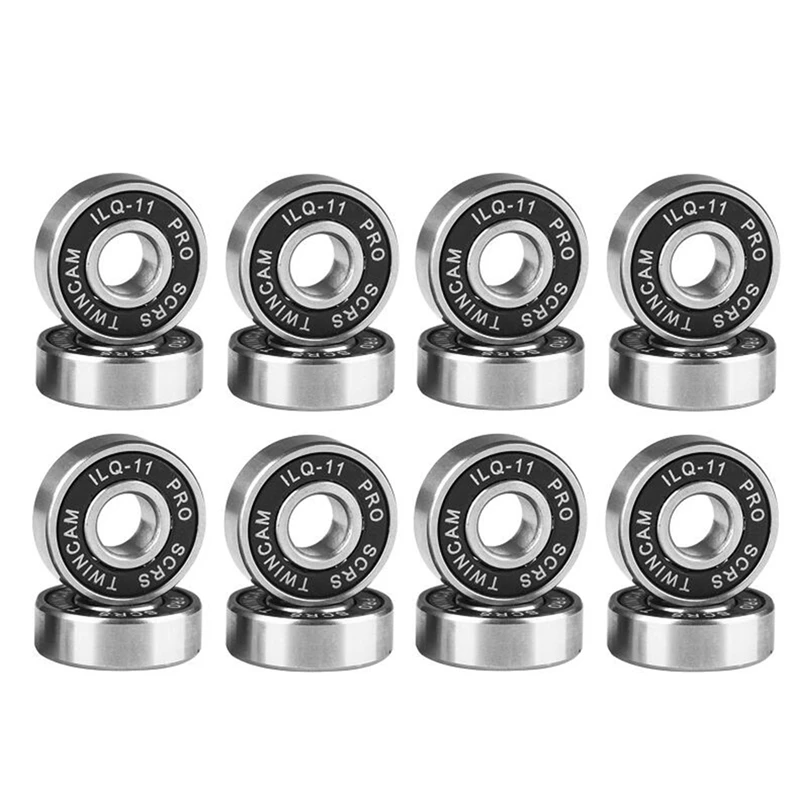 

16Pcs ILQ-11 Skate Scooter No Noise Oil Lubricated Smooth Skate Scooter Bearing Speed Inline Skate Wheel Bearing