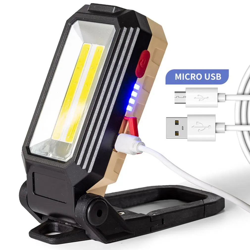 

Flashlight USB Rechargeable T6+COB LED Flashlight Outdoor Camping Tent Lantern Magnet Torch Night Lamp