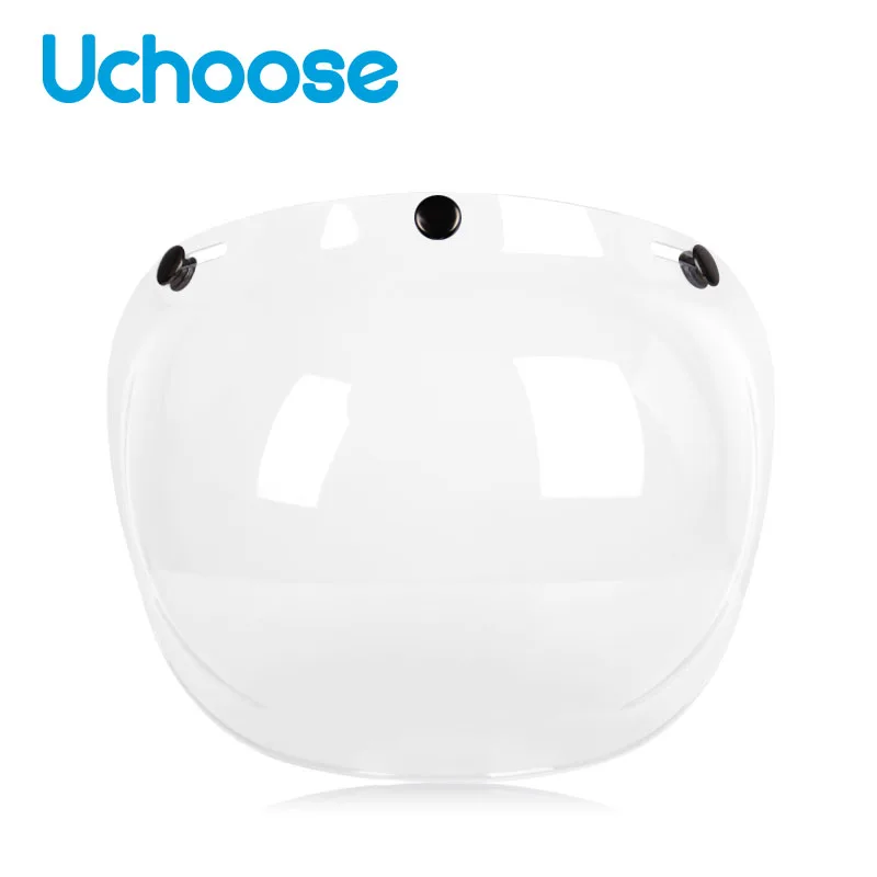 

Оригинальные Мотоциклетные Шлемы Bubble Mirror С Тремя Кнопками, Визорами В Ретро-стиле, Съемным Щитком