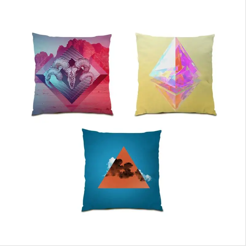 

Pillow Cover Velvet Living Room Decoration 45x45 Throw Pillow Covers Modern Luxury Sofa Square Street Art 3D Poster Bed E0603