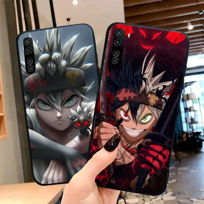 

Anime Black Clover ASTA Phone Case for OPPO Find X5 X3 X2 A93 Reno 8 7 Pro A74 A72 A53 Black Soft Phone Cover Funda