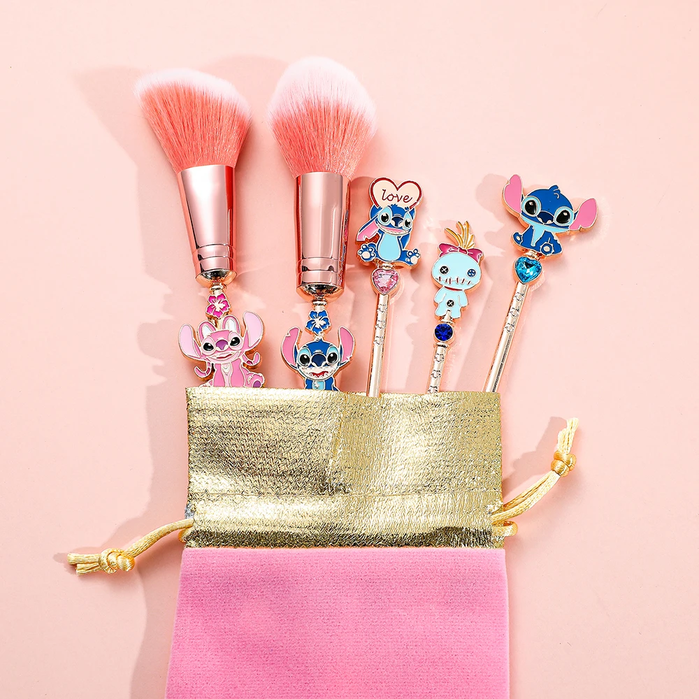 Кисти для макияжа Lilo &amp Stitch женщин косметическая кисть Kawaii Model тени век консилер