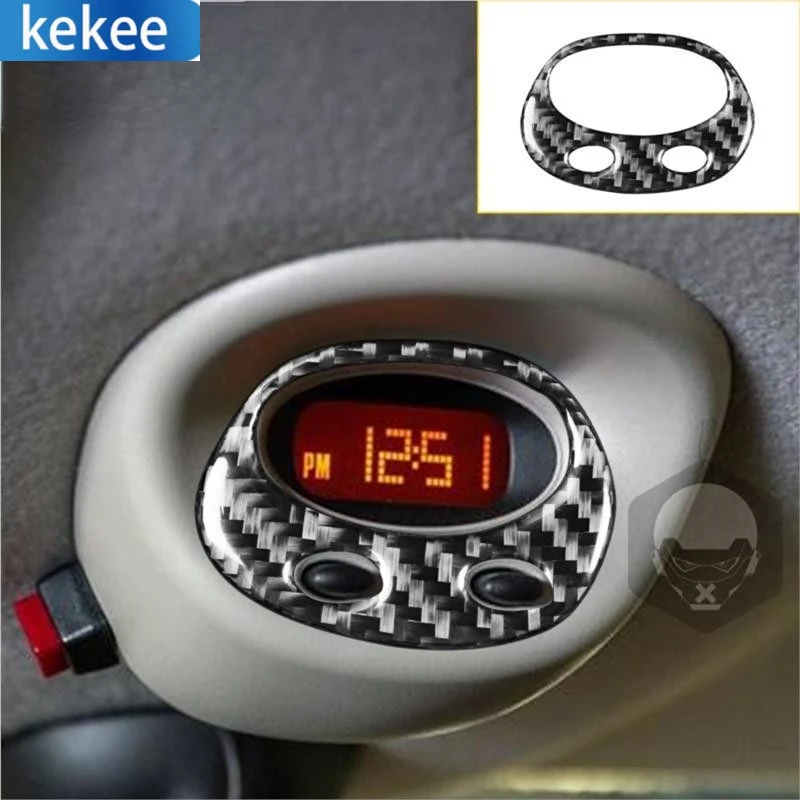 

Наклейка из углеродного волокна для миниатюрного медного люка One R50 R53 2002 2003 2004, дисплей над головой автомобиля, цифровые часы, рамка, отделка,...