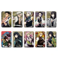 a set of 10 pieces of ghost slayer anime surrounding crystal card sticker bus card student card gift toy