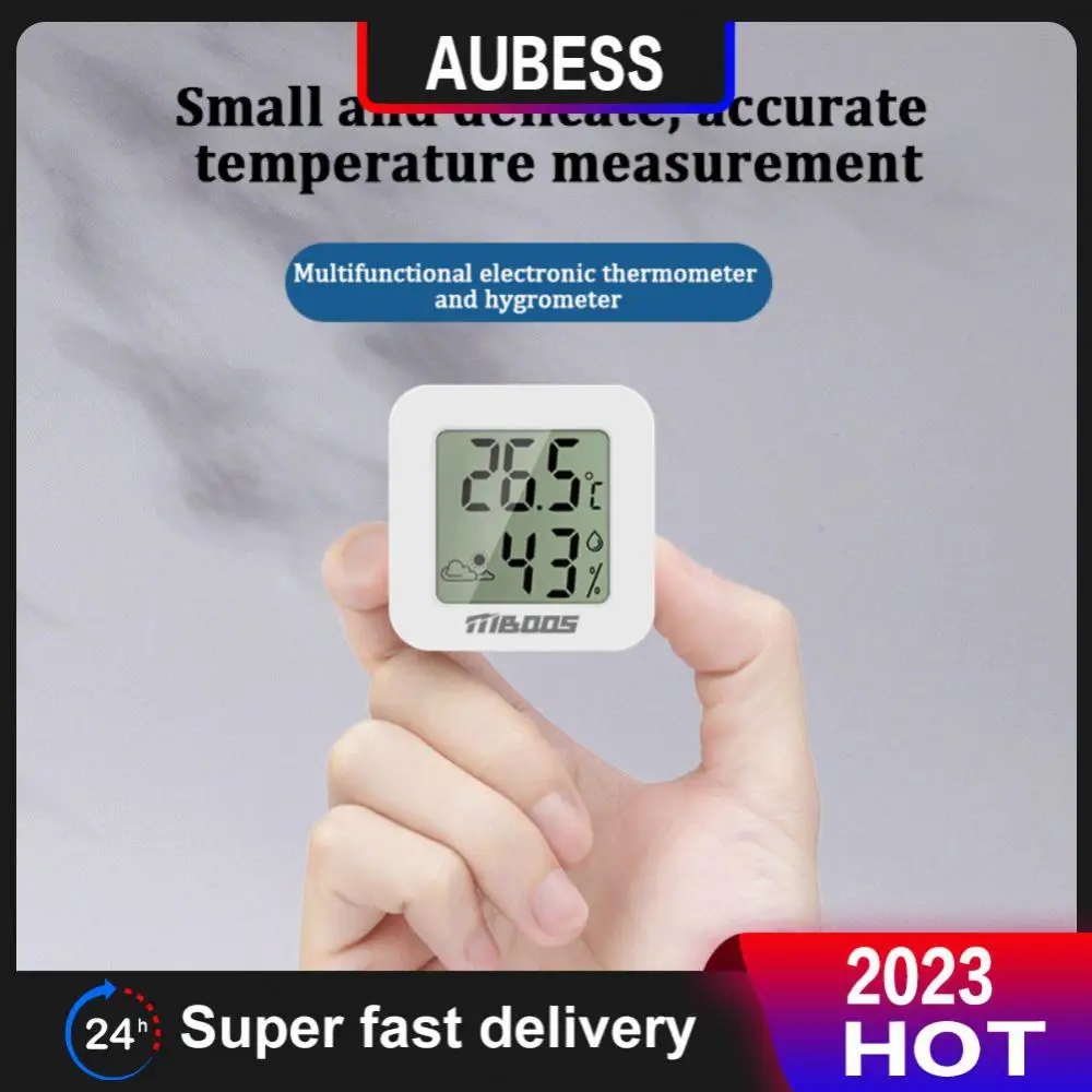 

Thermometer Lcd Digital Hygrometer White Mini Temperature Humidity Meter Smart Home Indoor Room Gauge
