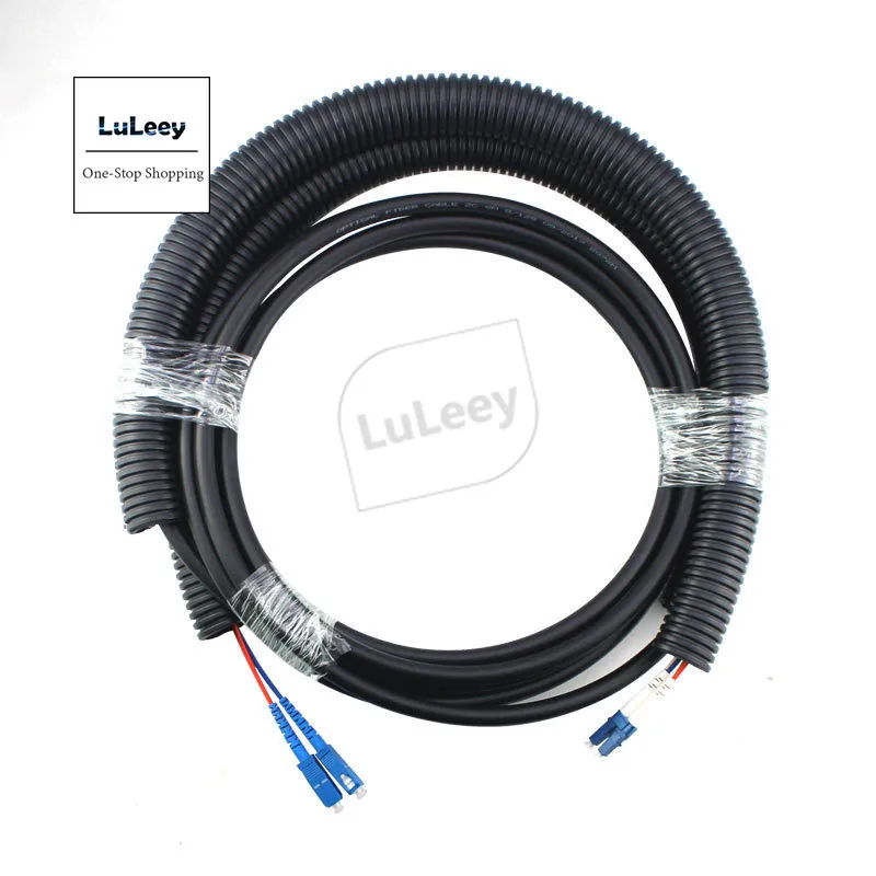 

15M Optical Fibe Base Station Optical Cable Dual Core SC/UPC-LC/UPC Single Mode Waterproof Pigtail Cable