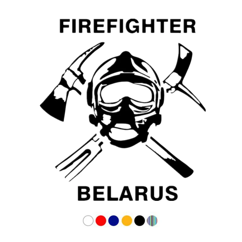 

CS-11067# Various Sizes Die-Cut Vinyl Decal Firefighter BELARUS Car Sticker Waterproof on Truck Bumper Rear Window