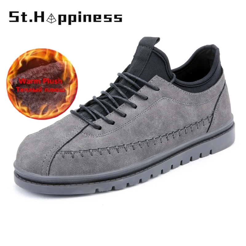 

2022 New Winter Men Leather Warm Plush Board Shoes Luxury Brand Casual Sport Sneakers Fashion Lightweight Walking Shoes Big Size