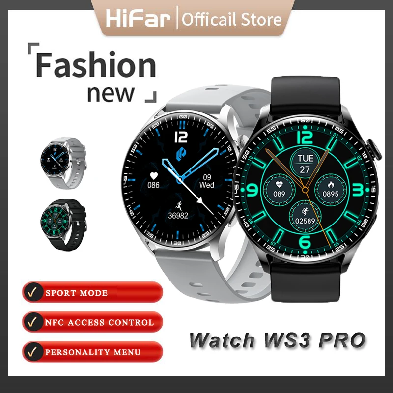 

WS3 PRO New Smart Watch Bracelet Bluetooth Call Heart Rate Monitoring Sport Mode Music Play Message Reminder Multi sport Offline