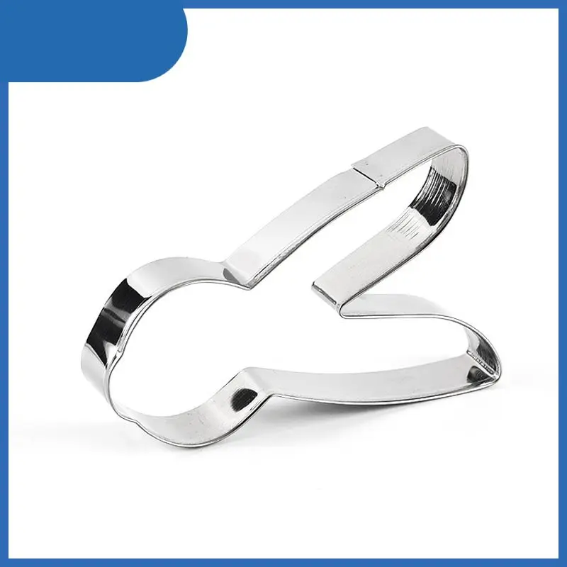 

Пластиковая форма для выпечки в виде пасхального кролика, 4 шт., кухонная форма для печенья, резак для печенья, кондитерский Плунжер, 3D форма