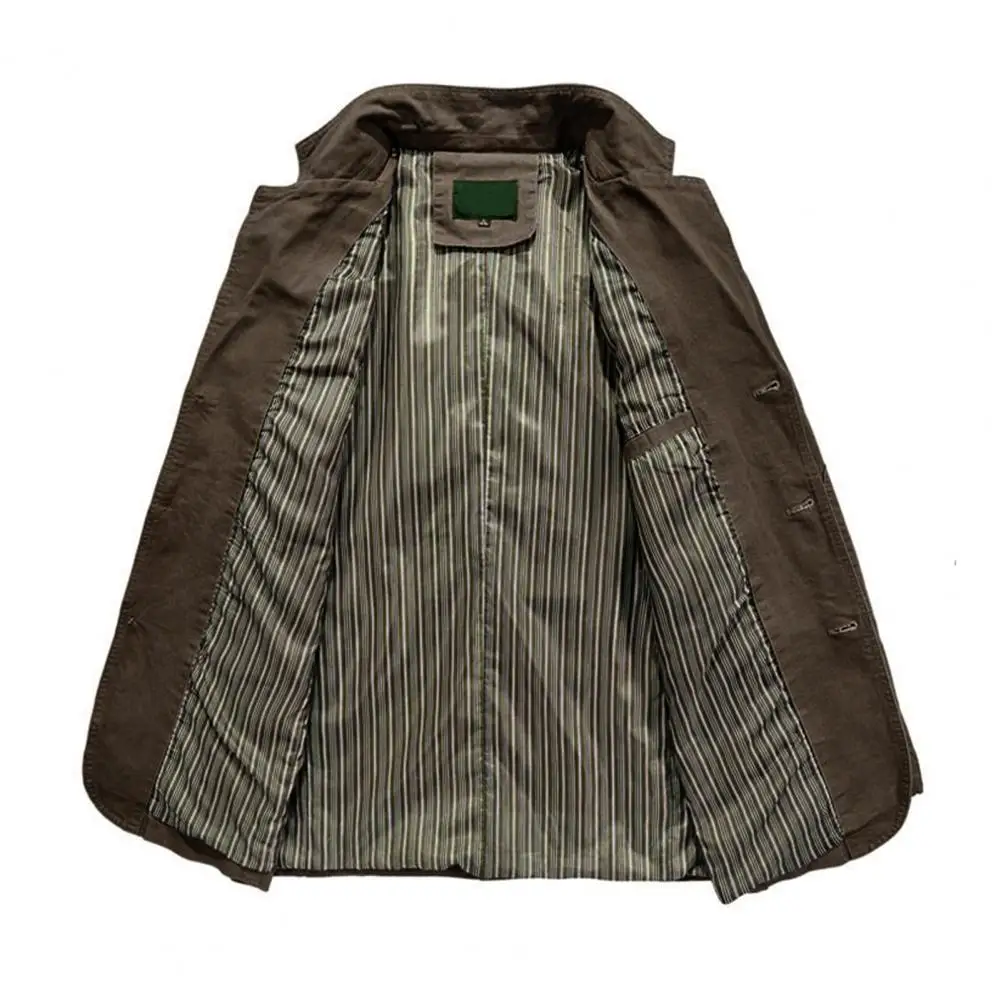 

Мужская универсальная верхняя одежда, мужская однобортная Дизайнерская куртка с лацканами и несколькими карманами для весны и осени