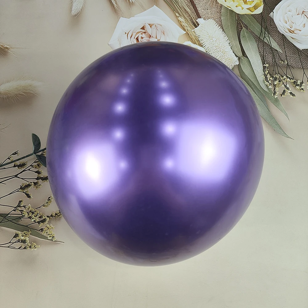 Новый металлический глянцевый латексный шар золотой серебряный хромированный