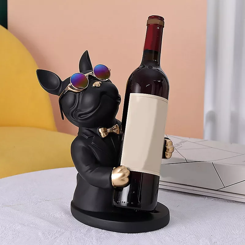 

Статуэтка быка из смолы, подставка для винных бутылок, держатель для винных бутылок, скульптура животного, украшение для гостиной и стола