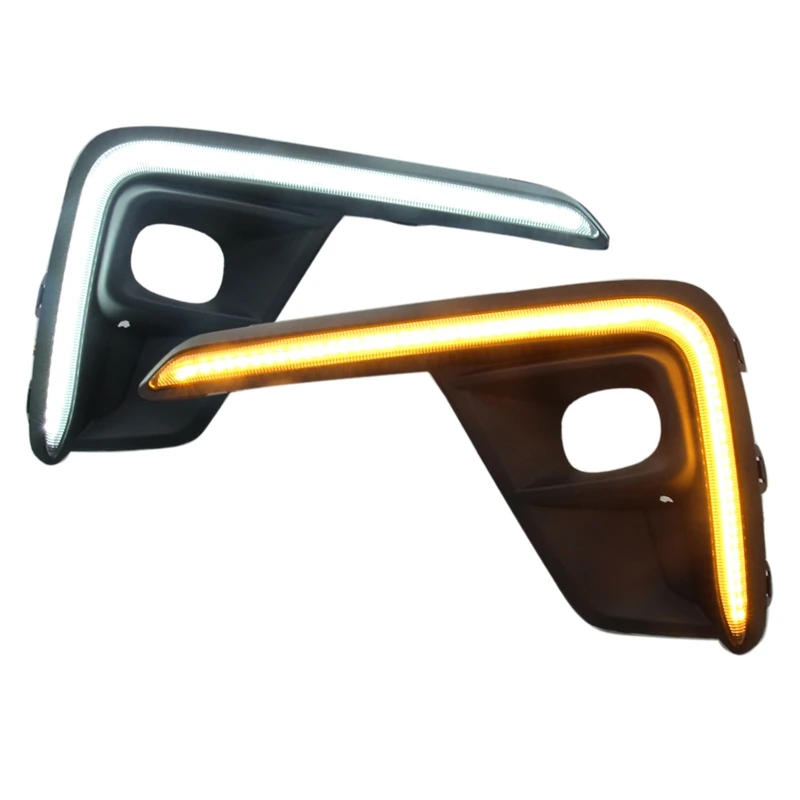 Двухцветные светодиодные дневные ходовые огни противотуманные фары указатель