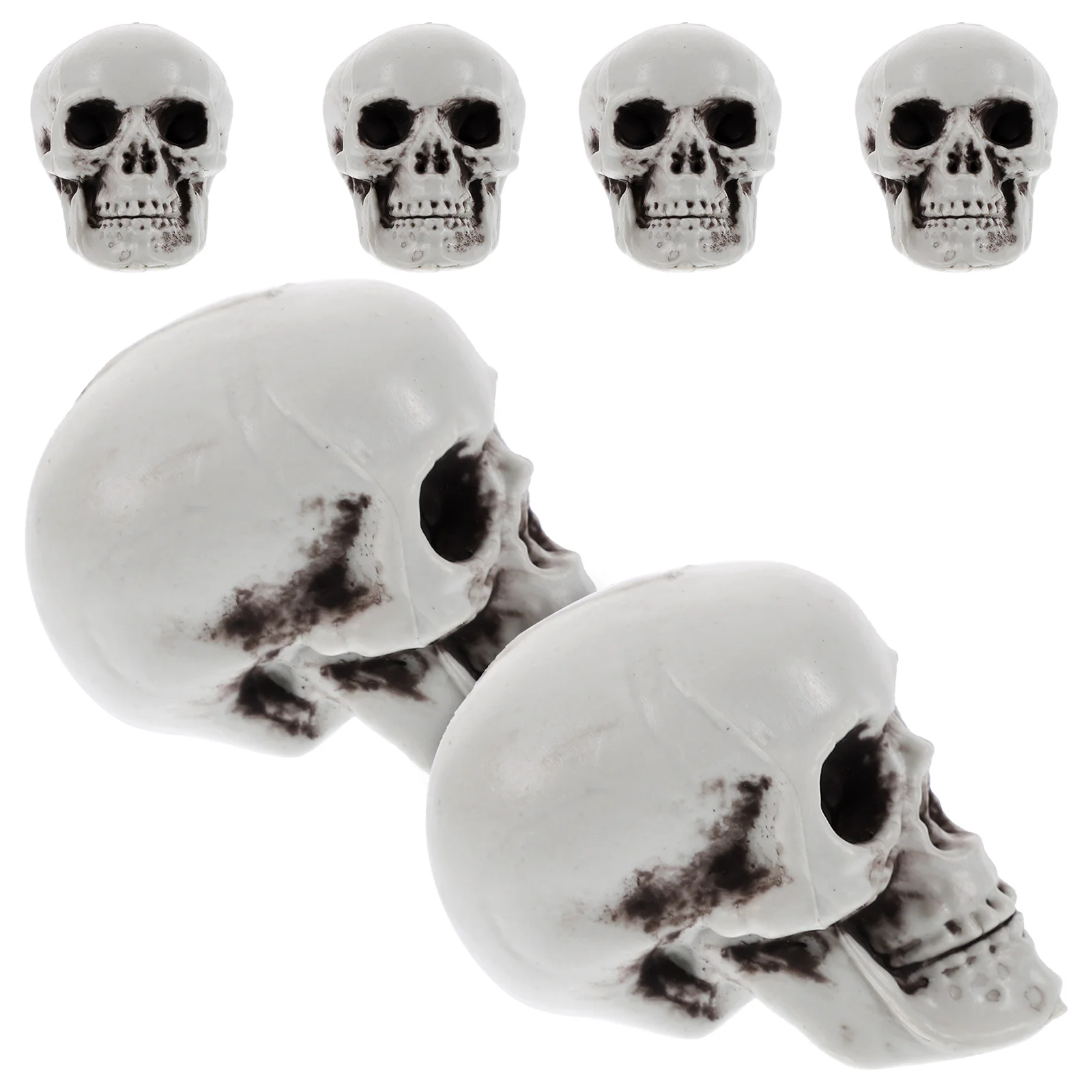 

6 шт. ужасные украшения, Декорации для ландшафта на Хэллоуин, настольные Миниатюрные модели голов