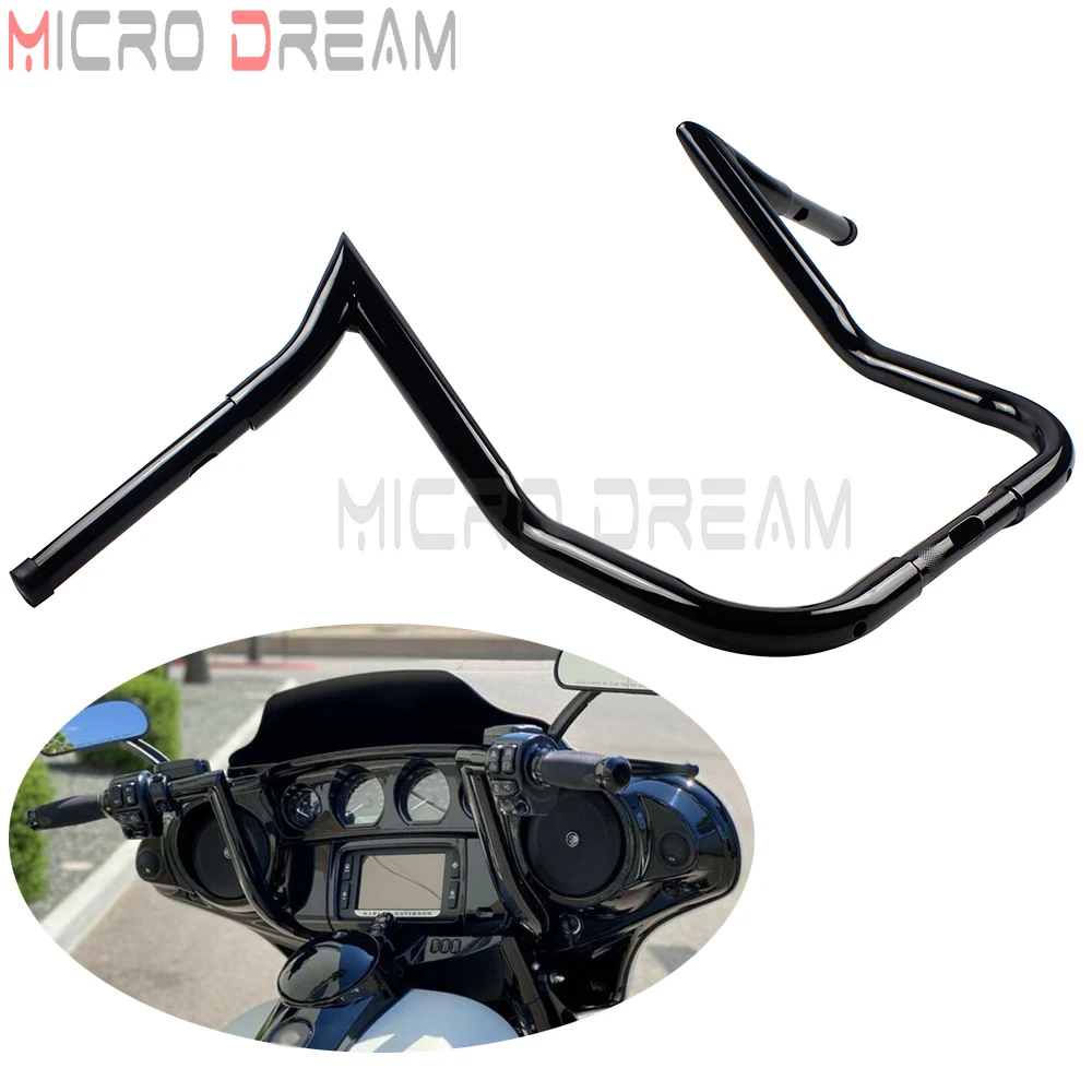 

Motorcycle 12" 14" 16" Rise Batwing Fairing Bar Ape Monkey Hanger Handlebar for Harley Touring FLHT Sportster Softail Chopper