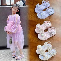 little girls sandals soft bottom diamond bowknot summer princess shoes kids sandals students pink purple beige 2 15years old kid