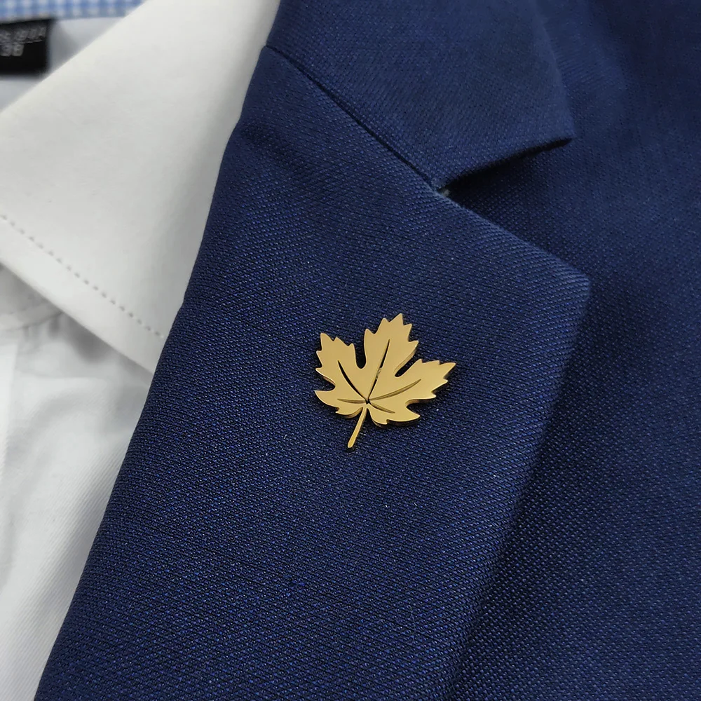 Золотая позолоченная брошь из нержавеющей стали