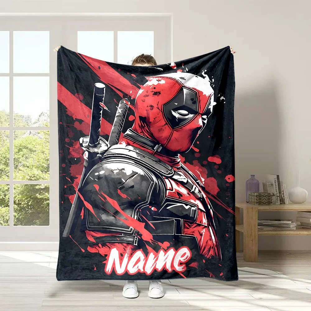 Одеяло с принтом Marvel Deadpool на заказ всесезонное многофункциональное одеяло для