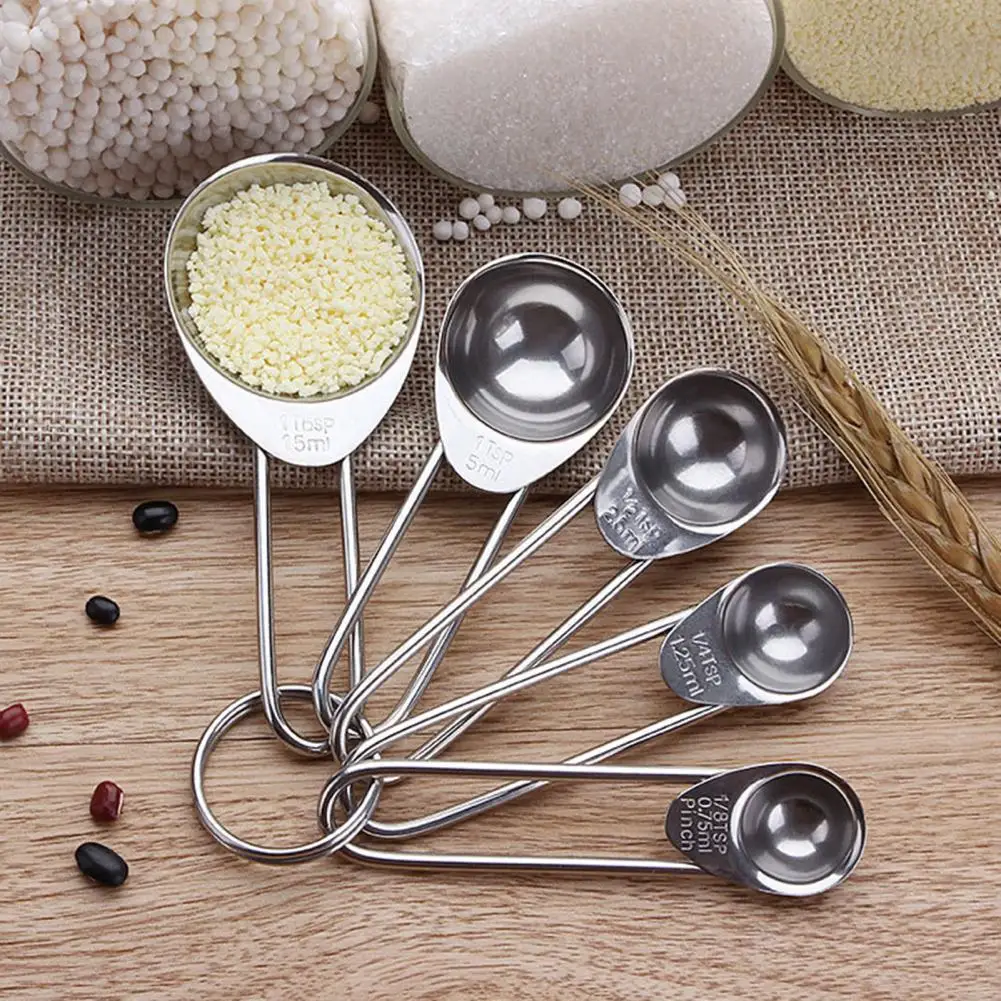 

Clear Scale Anti-rust Comfortable Grip Measure Scoop Set Kitchen Gadget