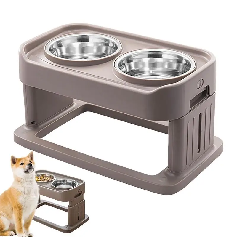 

Поднятая кормушка для собак, регулируемая кормушка для собак, большая подставка для медленной кормушки, 3 высоты, поднятая кормушка для больших собак