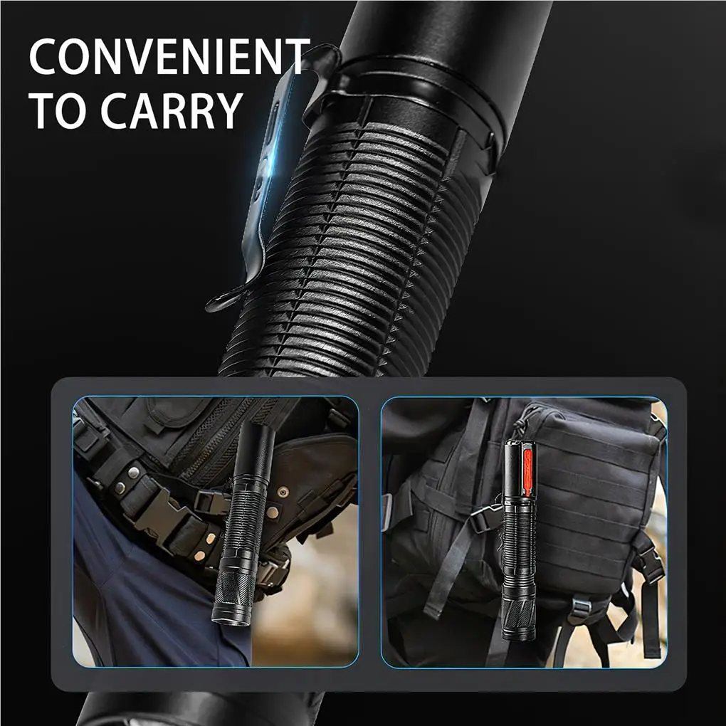 

XHP50 Super Bright Flashlight with Built-in Battery Rotating Zoomable Portable Torch Light for Camping Night Fishing Patrol