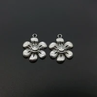 5pcs 24x29 mm retro cute sun flower alloy tibetan pendants jewelry making small pendant diy handmade accessories