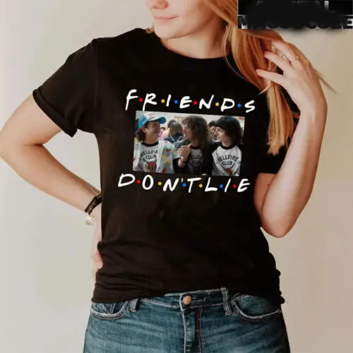 

Friends Don’t Lie #Eddie Munson Black T Shirt For Man Women HL2388