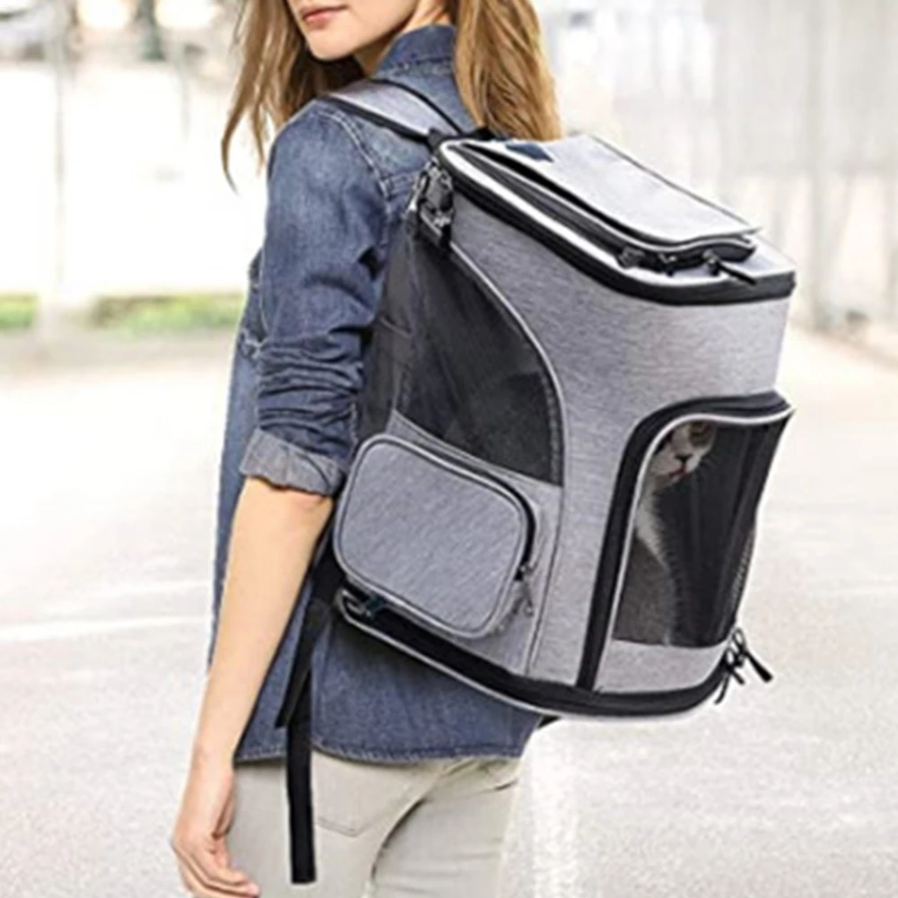 Breathable Pet Cat Carrier Backpack Foldable Pet Carrier Tra